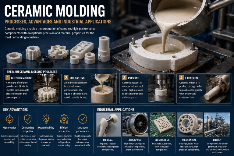 Read more about the article Ceramic Molding: Processes, Advantages and Industrial Applications